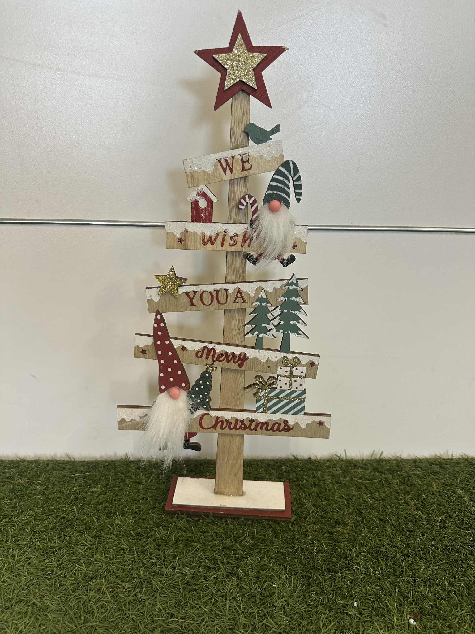 Tomte Wooden Santa Tree Sign