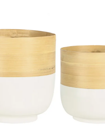 Blana Bamboo Planters set 2